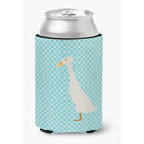 Caroline'S Treasures Bali Duck Blue Check Decorative Can Hugger, Multicolor