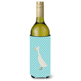 Caroline'S Treasures Bali Duck Blue Check Decorative Bottle Hugger, 750 Ml, Multicolor