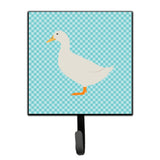 Caroline'S Treasures American Pekin Duck Blue Check Wall Hook, Small, Multicolor