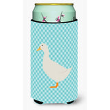Caroline'S Treasures American Pekin Duck Blue Check Decorative Can Hugger, Tall Boy, Multicolor