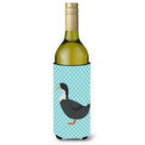 Caroline'S Treasures Swedish Duck Blue Check Decorative Bottle Hugger, 750 Ml, Multicolor