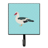 Caroline'S Treasures Muscovy Duck Blue Check Wall Hook, Small, Multicolor