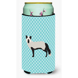 Caroline'S Treasures Silver Fox Blue Check Decorative Can Hugger, Tall Boy, Multicolor
