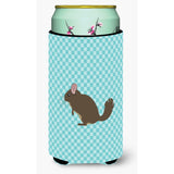Caroline'S Treasures Chinchilla Blue Check Decorative Can Hugger, Tall Boy, Multicolor