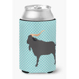 Caroline'S Treasures Verata Goat Blue Check Decorative Can Hugger, Multicolor
