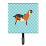 Caroline'S Treasures Anglo Nubian Goat Blue Check Wall Hook, Small, Multicolor