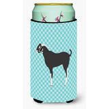 Caroline'S Treasures Black Bengal Goat Blue Check Decorative Can Hugger, Tall Boy, Multicolor