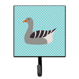 Caroline'S Treasures Pilgrim Goose Blue Check Wall Hook, Small, Multicolor