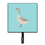 Caroline'S Treasures Steinbacher Goose Blue Check Wall Hook, Small, Multicolor
