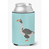 Caroline'S Treasures West Of England Goose Blue Check Decorative Can Hugger, Multicolor