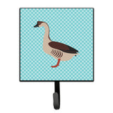 Caroline'S Treasures Chinese Goose Blue Check Wall Hook, Small, Multicolor