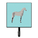 Caroline'S Treasures Orlov Trotter Horse Blue Check Wall Hook, Small, Multicolor