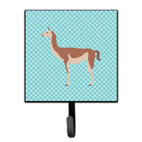 Caroline'S Treasures Guanaco Blue Check Wall Hook, Small, Multicolor