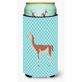 Caroline'S Treasures Guanaco Blue Check Decorative Can Hugger, Tall Boy, Multicolor