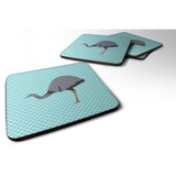 Caroline'S Treasures Rhea Blue Check Decorative Coasters, 3.5, Multicolor