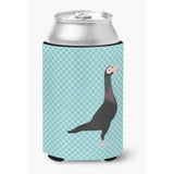 Caroline'S Treasures English Carrier Pigeon Blue Check Decorative Can Hugger, Multicolor