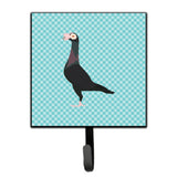 Caroline'S Treasures English Carrier Pigeon Blue Check Wall Hook, Small, Multicolor