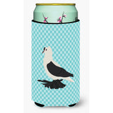 Caroline'S Treasures Saxon Fairy Swallow Pigeon Blue Check Decorative Can Hugger, Tall Boy, Multicolor