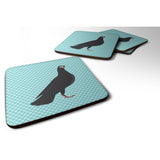 Caroline'S Treasures Budapest Highflyer Pigeon Blue Check Decorative Coasters, 3.5, Multicolor