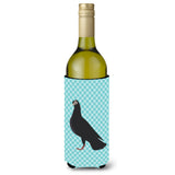 Caroline'S Treasures Budapest Highflyer Pigeon Blue Check Decorative Bottle Hugger, 750 Ml, Multicolor