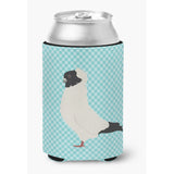 Caroline'S Treasures Nun Pigeon Blue Check Decorative Can Hugger, Multicolor