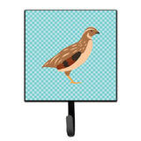 Caroline'S Treasures Golden Phoenix Quail Blue Check Wall Hook, Small, Multicolor