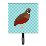 Caroline'S Treasures Chinese Painted Or King Quail Blue Check Wall Hook, Small, Multicolor