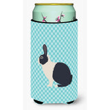 Caroline'S Treasures Dutch Rabbit Blue Check Decorative Can Hugger, Tall Boy, Multicolor