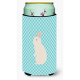 Caroline'S Treasures New Zealand White Rabbit Blue Check Decorative Can Hugger, Tall Boy, Multicolor