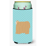 Caroline'S Treasures Lincoln Longwool Sheep Blue Check Decorative Can Hugger, Tall Boy, Multicolor