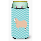 Caroline'S Treasures Kerry Hill Sheep Blue Check Decorative Can Hugger, Tall Boy, Multicolor