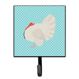 Caroline'S Treasures White Holland Turkey Blue Check Wall Hook, Small, Multicolor