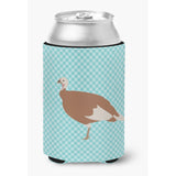 Caroline'S Treasures Jersey Buff Turkey Hen Blue Check Decorative Can Hugger, Multicolor