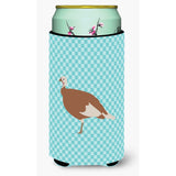 Caroline'S Treasures Jersey Buff Turkey Hen Blue Check Decorative Can Hugger, Tall Boy, Multicolor