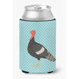Caroline'S Treasures Marragansett Turkey Blue Check Decorative Can Hugger, Multicolor