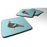 Caroline'S Treasures Marragansett Turkey Blue Check Decorative Coasters, 3.5, Multicolor