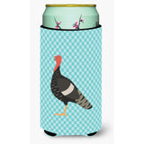Caroline'S Treasures Marragansett Turkey Blue Check Decorative Can Hugger, Tall Boy, Multicolor