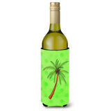 Caroline'S Treasures Palm Tree Green Polkadot Beverage Insulator Hugger, 750 Ml, Multicolor