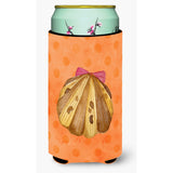 Caroline'S Treasures Sea Shell Orange Polkadot Beverage Insulator Hugger, Tall, Multicolor