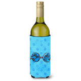 Caroline'S Treasures Sunglasses Blue Polkadot Beverage Insulator Hugger, 750 Ml, Multicolor
