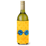 Caroline'S Treasures Sunglasses Yellow Polkadot Beverage Insulator Hugger, 750 Ml, Multicolor