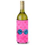 Caroline'S Treasures Sunglasses Pink Polkadot Beverage Insulator Hugger, 750 Ml, Multicolor