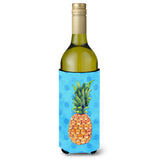 Caroline'S Treasures Pineapple Blue Polkadot Beverage Insulator Hugger, 750 Ml, Multicolor