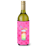 Caroline'S Treasures Umberella Cocktail Pink Polkadot Beverage Insulator Hugger, 750 Ml, Multicolor