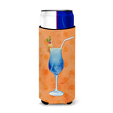 Caroline'S Treasures Summer Cocktail Orange Polkadot Beverage Insulator Hugger, Slim, Multicolor