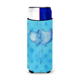 Caroline'S Treasures Sting Ray Blue Polkadot Beverage Insulator Hugger, Slim, Multicolor