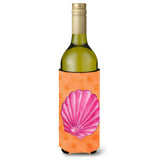 Caroline'S Treasures Pink Sea Shell Orange Polkadot Beverage Insulator Hugger, 750 Ml, Multicolor