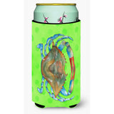 Caroline'S Treasures Blue Crab Green Polkadot Beverage Insulator Hugger, Tall, Multicolor