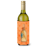 Caroline'S Treasures Message In A Bottle Orange Polkadot Beverage Insulator Hugger, 750 Ml, Multicolor
