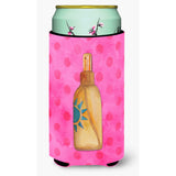Caroline'S Treasures Message In A Bottle Pink Polkadot Beverage Insulator Hugger, Tall, Multicolor